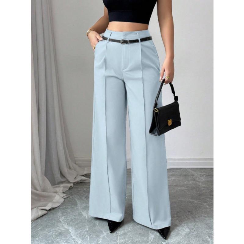 Loose Versatile Summer Drape Slimming Wide Leg Trousers for Women Formal Wear High-Quality Straight-Leg Drape High-Waisted Casual Trousers for Women