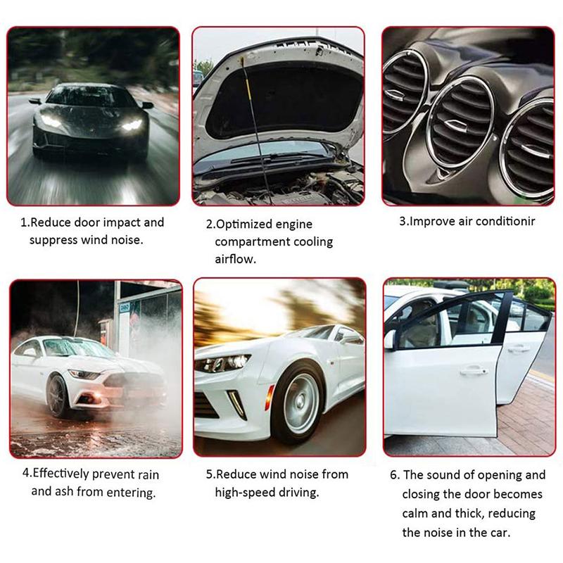 SEAMETAL Защитная полоса от царапин на кромке двери автомобиля Уплотнительная накладка Защита Кромки Наклейка на дверь автомобиля Универсальная 1/2/5 м