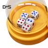 1 Set Dice Cup with Clear Cover Base 5 Dot Dice Manual Shaker Cup Adults Family Night Bar Party Gambling Drinking Board Game Casino Equipment