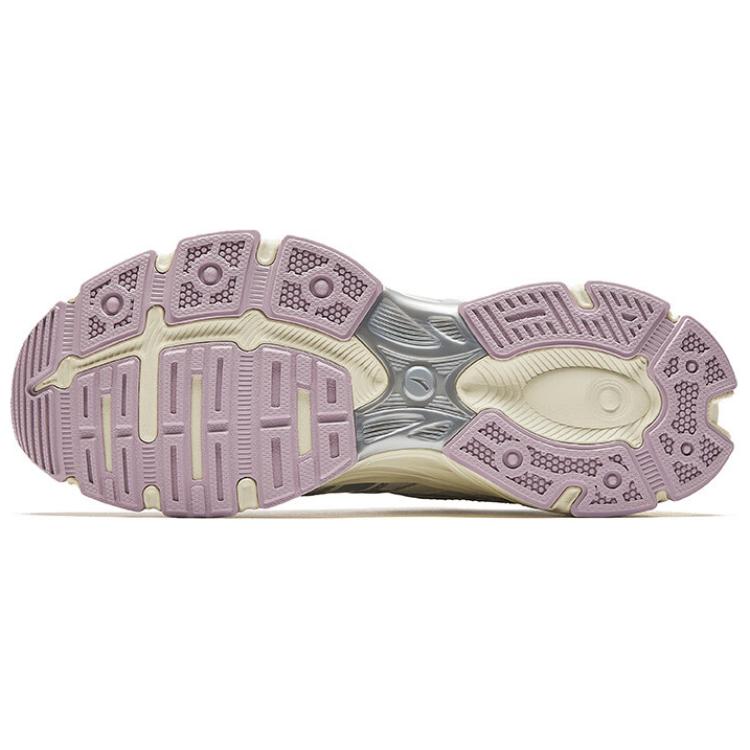 Anta Cormorant Retro Versatile Shock Absorbing Wear Resistant Warm Low Top Casual Shoes Women Sneaker Silver Gray Beige 122518895-4