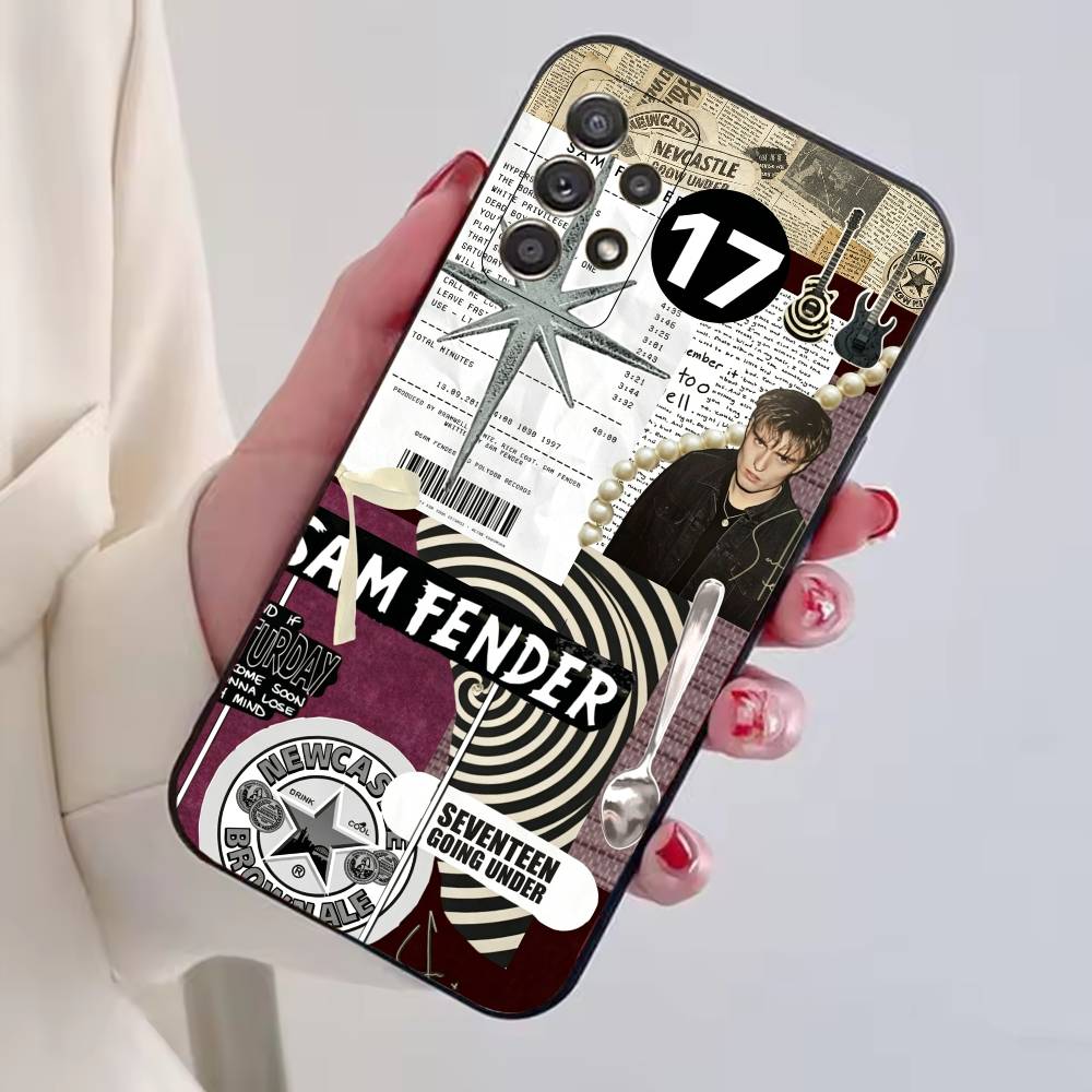 Чехол для телефона Singer S-Sam Fender для Samsung S25, S24, S21, S22, S23, S30, Ultra, S20, Plus, Fe, Мягкий силиконовый черный чехол