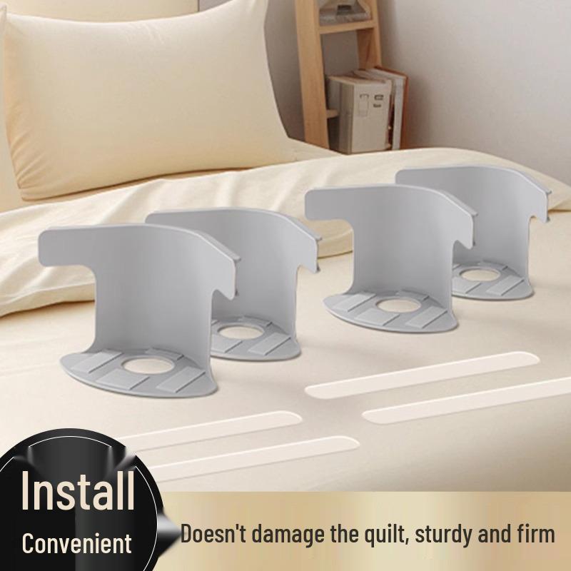 Needle-Free Bed Sheet Fasteners - Invisible Quilt and Bedspread Fixing Clips