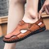 Summer Men's Casual Leather Sandals Soft and Versatile Non-slip Beach Sandals Men's Shoes