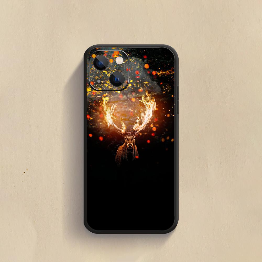 Animal Deer Antlers Phone Case For iPhone Samsung Galaxy Redmi Xiaomi Oppo OnePlus Note S A 7 8 9 10 11 12 13 14 20 21 22 23 53 54 Pro Max Plus Ultra