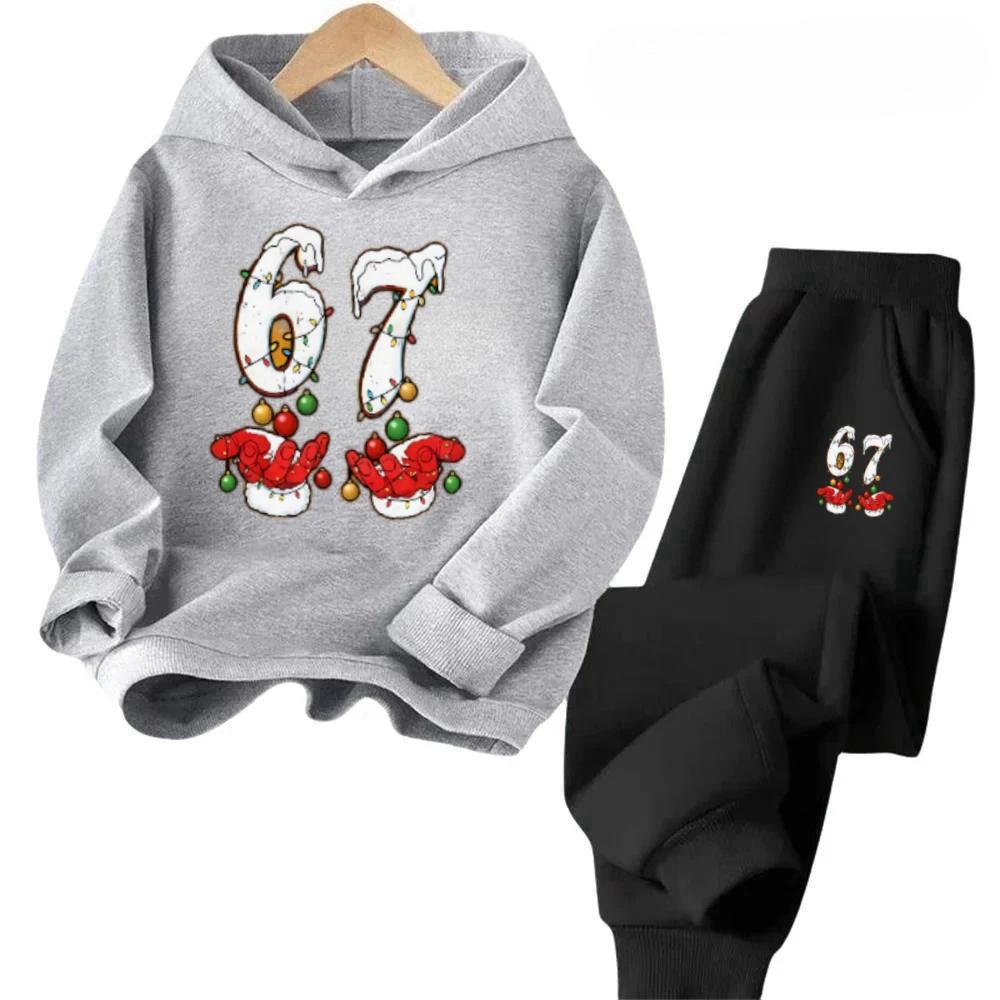 67 Гипоаллергенный детский костюм, приятный к коже, 2 предмета, одежда для игр 2026, детский удобный комплект из толстовки