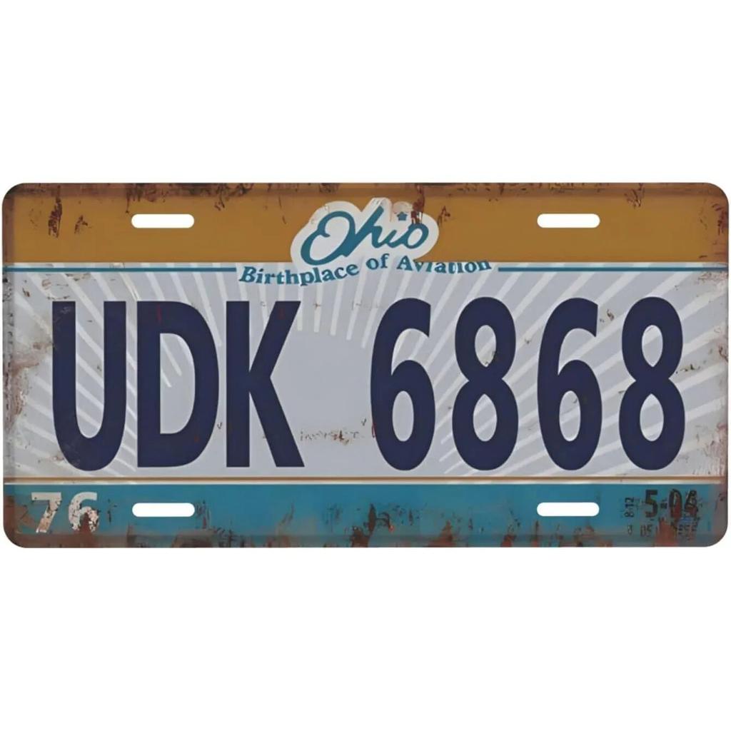 License Plate USA Retro Car Metal License Plate Novelty Wall Decoration Auto License Plate Signs Front Cover Garage Cafe Pub Bar