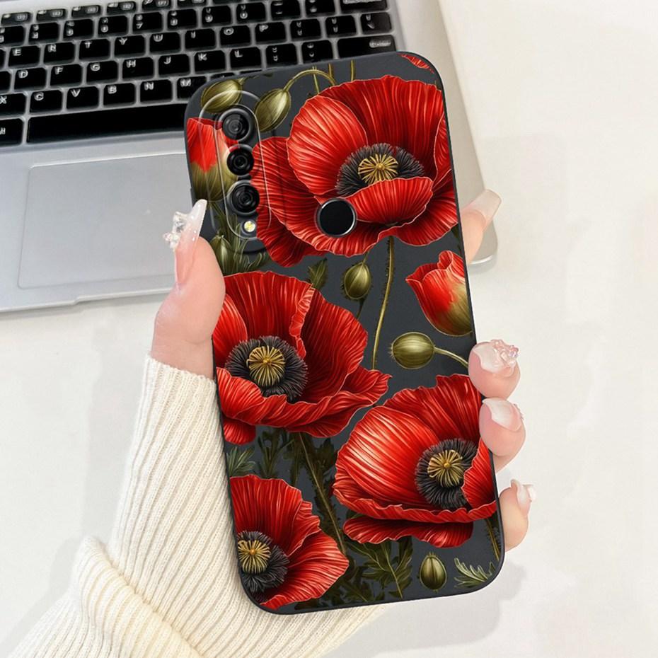 Beautiful Floral Painting Phone Case For Huawei Y6P 2020 / Y7P 2020 Soft Silicone Shockproof Cover For Huawei Y6p Y7p Bumpers