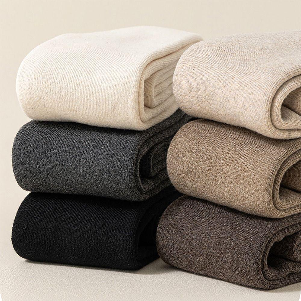 Cotton Stockings Solid Color Knitted Stocking Long Tight Stocking Long Socks