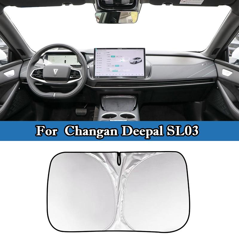 Для Changan Deepal S07 SL03 G318 Автомобильная Складная Шторка-Накидка на Лобовое Стекло Солнцезащитный Козырек на Переднее Окно Блокирует УФ Отражающая Защитная Накидка