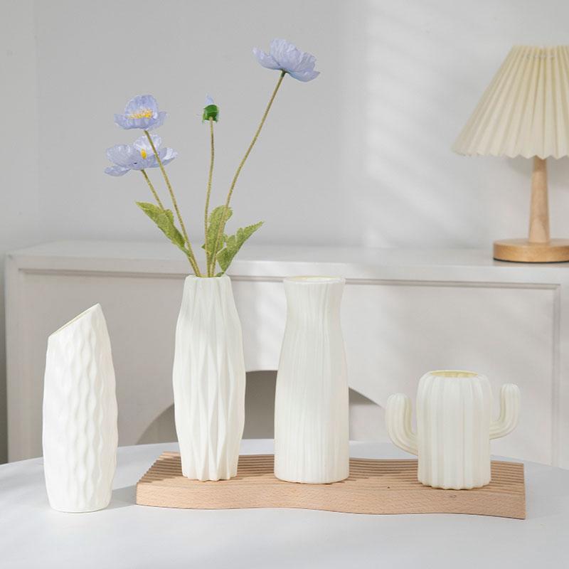 Artistic Plastic Flower Vase Nordic Style Vases Decorative Vase Flower Vases Living Room Ornament Home Decor Table Decoration