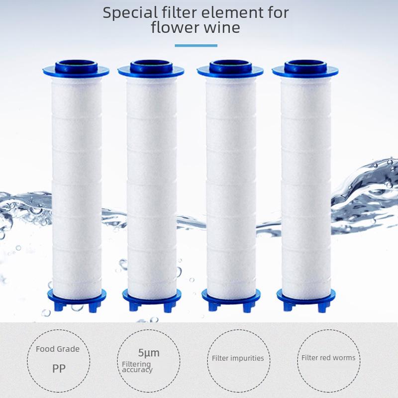 Shower Nozzle Replacement Filter Element with High Compression Cotton Core for Water Purification.