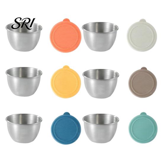 Travel Condiment Container Salad Dressing 1.6oz Leakproof Airtight Dip with Lids Reusable Lunch Box Sauce Holder Stainless Steel Cups for Boxes