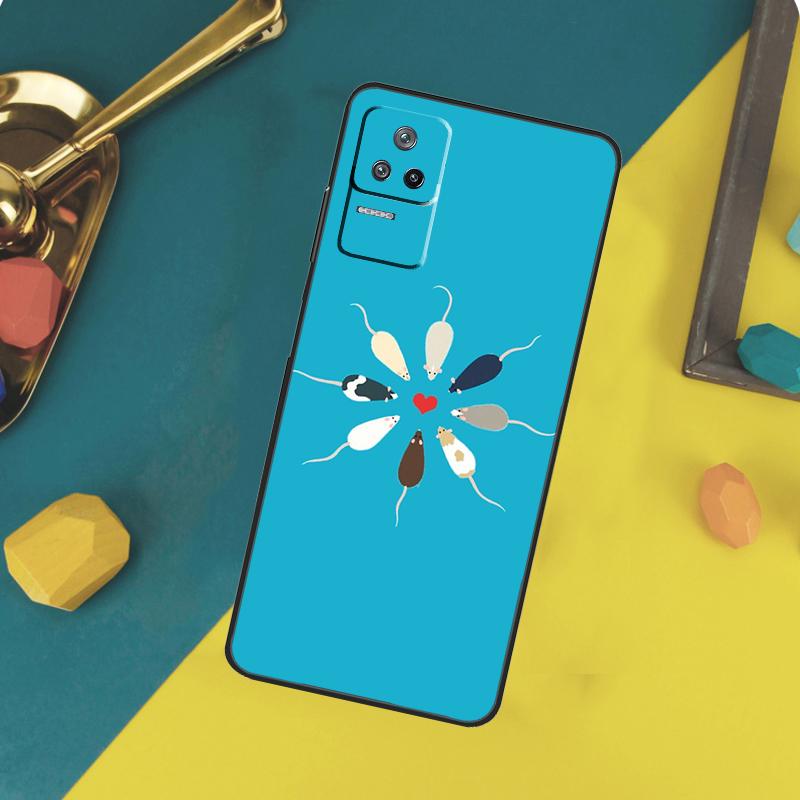 Чехол Мышь Крыса Для Xiaomi 14T Pro 11T 12T 13T 13 14 15 Ultra POCO X7 Pro X3 X5 X6 M6 F5 F6 Pro Funda