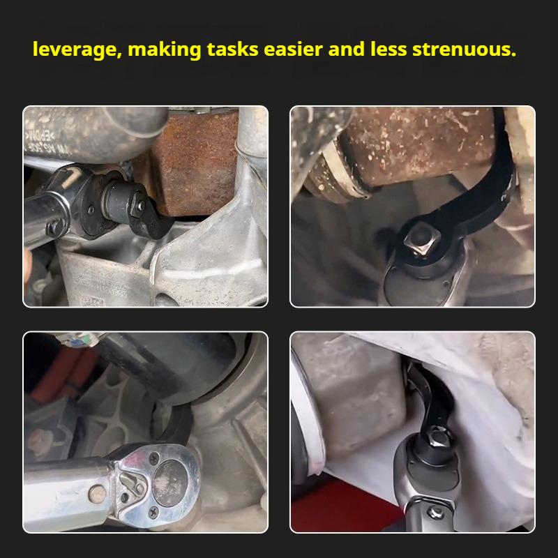 Angle Type Half Axle Disassembly Tool,Drive Pry bar Adapter used for Open-end Wrenches,Disassembling Axles Repair Tool