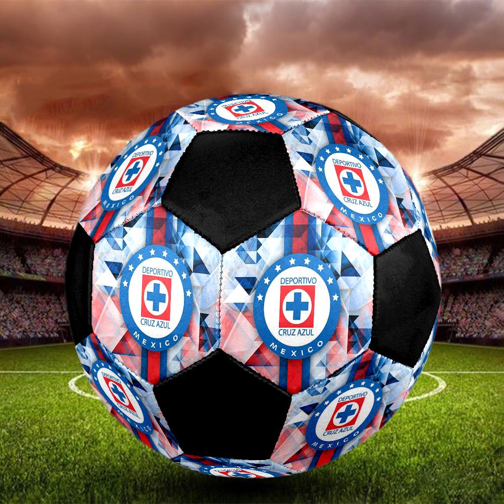 Cruz Azul Soccer Ball Colorful All Ages Machine Stitched PVC Competition Ready Durable High-Bounce.SIZE5