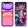 Arcane Jinx Anime Phone Case For Apple iPhone 12 13 Mini 11 14 15 Pro Max 7 8 Plus X XR XS SE 2020 2022 Black Silicone Case