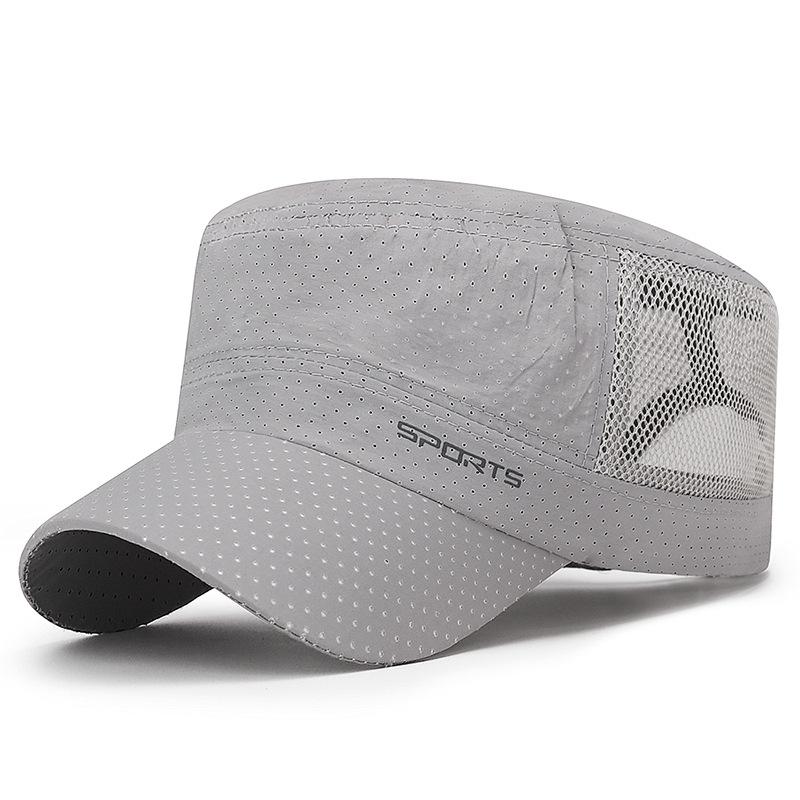 Быстросохнущая кепка с плоским верхом для мужчин Весна и лето Защита от солнца Дышащая Универсальная для улицы Рыбалка Бейсболка