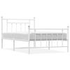VidaXL Cadre de lit métal avec tête de lit-pied de lit blanc 107x203cm 353600