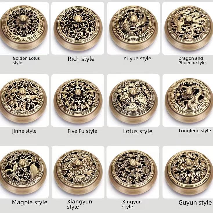 Латунная курильница с плоским дном Jinlian для домашнего и внутреннего использования