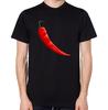 Футболка с красным перцем чили для мужчин и женщин, унисекс, для любителей острой пищи