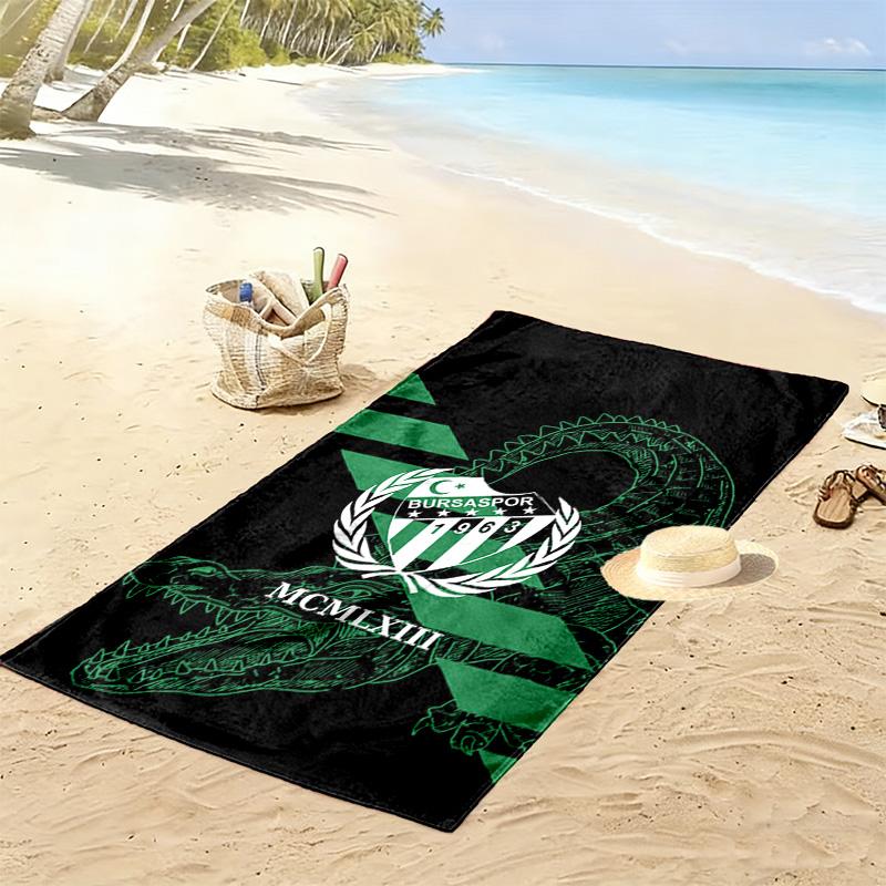 Пляжное полотенце с принтом BURSASPOR, большое, мягкое, быстросохнущее, для пляжа, кемпинга, плавания