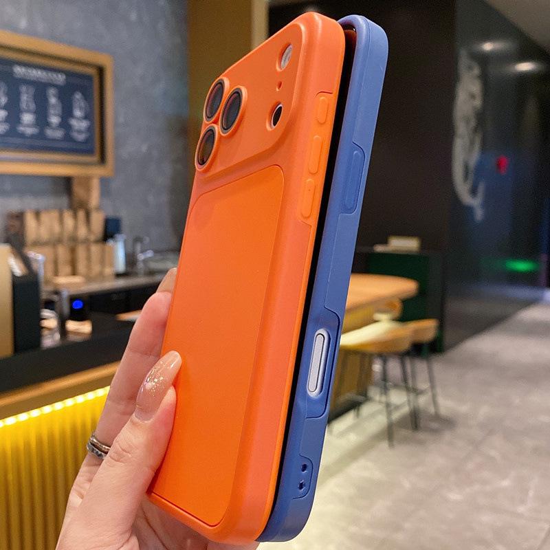 Чехол для телефона iPhone 17 Pro Max однотонный: Подходит для больших окон и моделей от 14 до 17