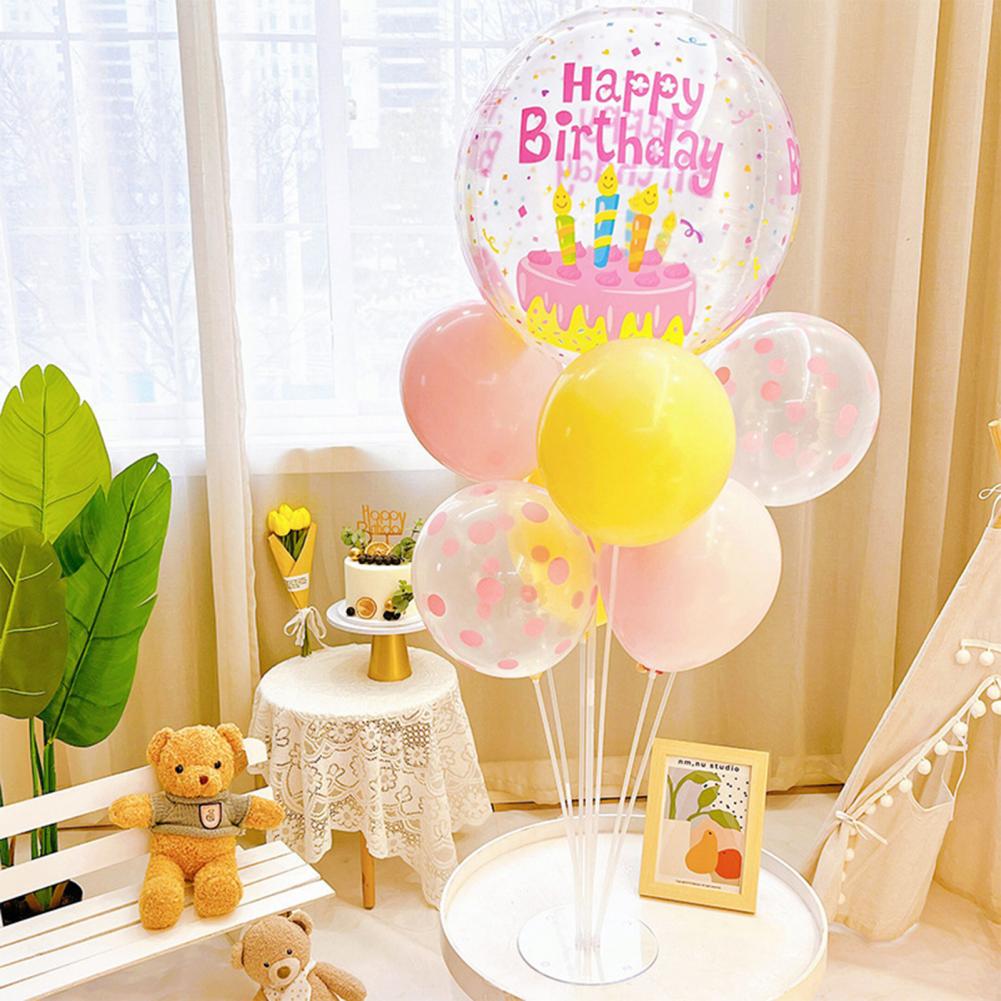 Party Supplies Balloon Decoration Kit Party Decorations Balloon Stand Kit with Stable Transparent Holder for Birthday Baby