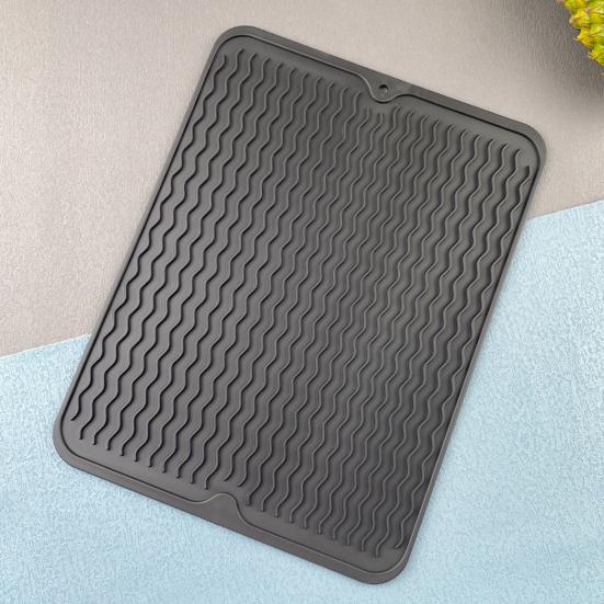 Silicone Drain Mat Anti-slip Base Food Grade Easy To Clean Cookware Drying Tray Air Circulation Drain Mat