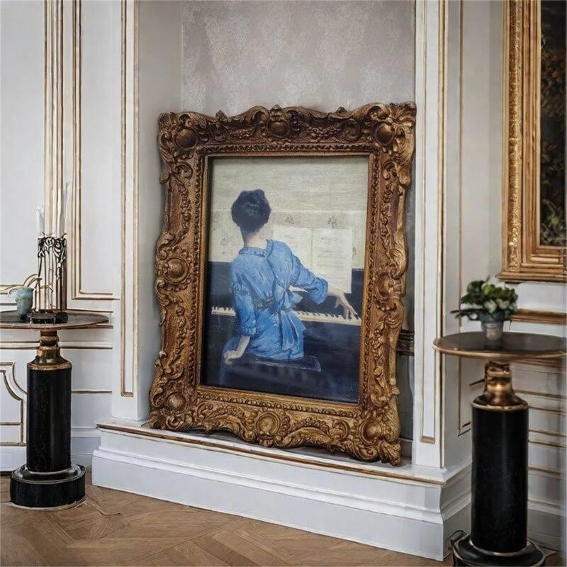 Рамка для фотографий из смолы Винтажные европейские стили Цветочные тисненые резные Рамка для фото для настольного дисплея или настенного крепления