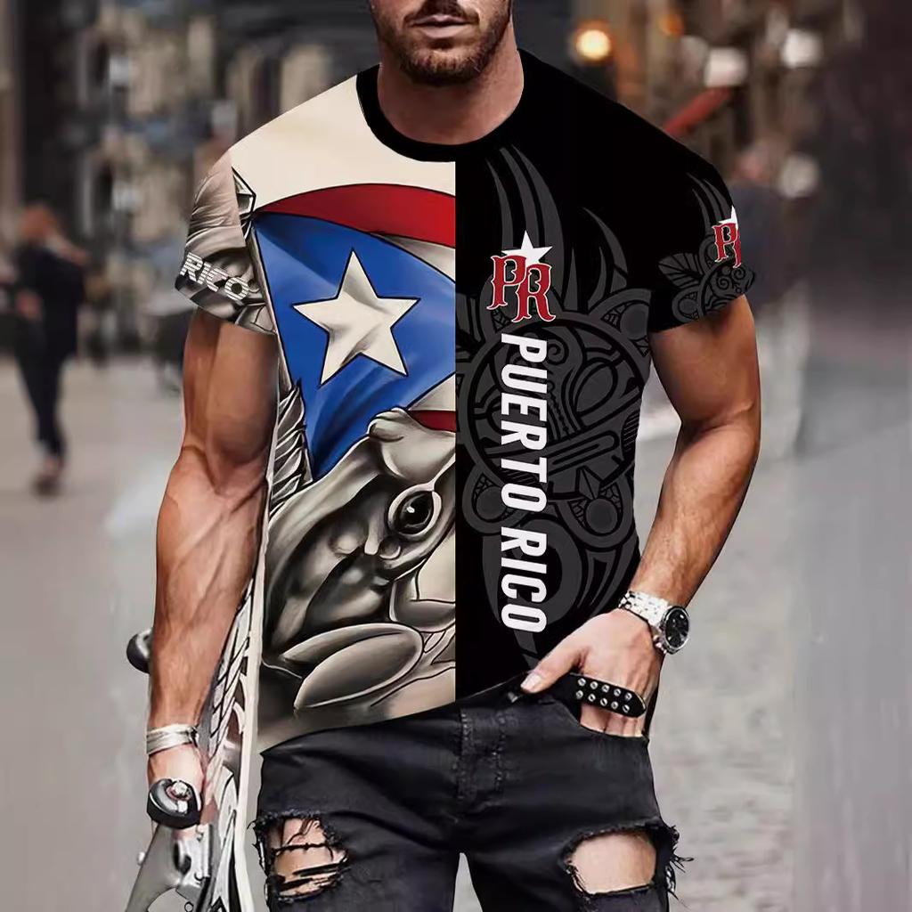 Summer American Flag 3D Printed Men's T Shirts Fashion Casual O-Neck Short Sleeve Sportswear Harajuku Streetwear Oversized Tops