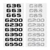 QGP3  3D Letters Car Tail Box Emblem Rear Trunk Sticker Badge for Mercedes Benz G36 G63 G65 G200 G230 G300 G350 G500 G550 G Class