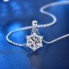 Valentine's Day Jewelry Moissan 925 Sterling Silver Necklace Women's Wild Snowflake Pendant Jewelry Accessories