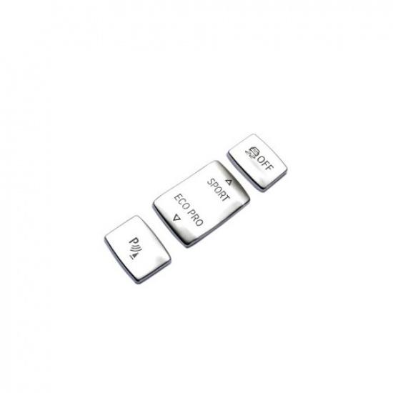 ABS Chrome Gear shift Left Side Switch Button Cover For BMW 1 2 3 4 series 3GT