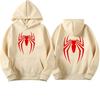 2025 New Men's Hoodie Street Fashion Spider Print Sweatshirt Fleece Ladies Casual Funny Loose Hoodie spiderman Men's clothing