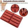 Finger Biscuit Silicone Mould 8 Cavities Cereal Bars Baking Mould Nonstick Chocolate Bar Mold for Eclair Bread Muffin Mould