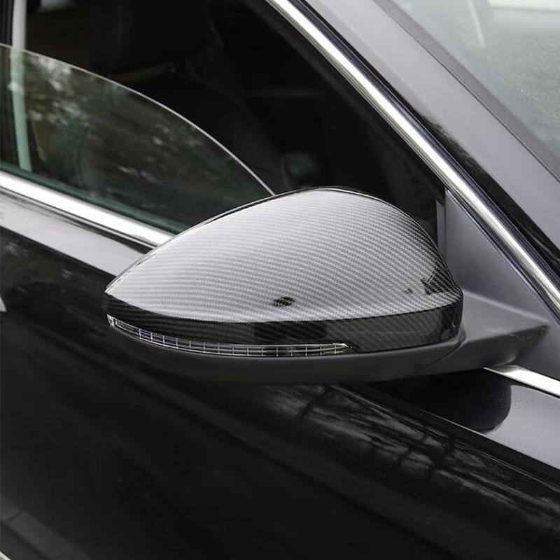 For Volkswagen VW Passat Side Mirror Covers Rearview Stick Caps Trim Car Accessories Decoration 2Pcs
