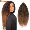 Afro Kinky Curly Hair Extensions Synthetic African Crochet Braiding Hair For Afro Woman 20 30 Inch Ombre Pink Ginger Women