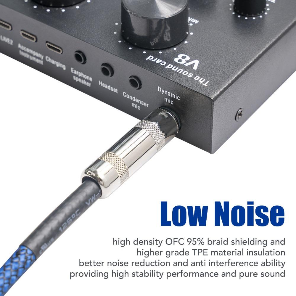 Noise Reduction 1/4 Inch Cable Plug and Play 6.35mm Instrument Cable Guitar Cable  Studio Recording