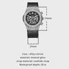 ONOLA Fashion Sports Luxury Men Wristwatch Date Waterproof Luminous Chronograph Man Watch Unique Leather Quartz Men's Watch