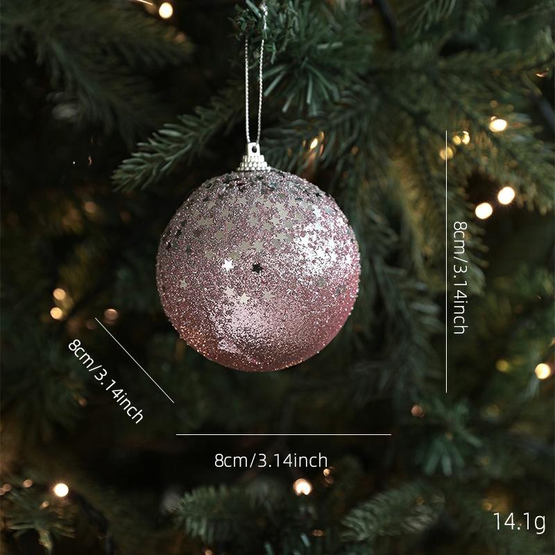 Christmas Tree Ornaments Glitter Ball Reindeer Snowflake Pendants Xmas Tree Decorations  New Year Party Decor Navidad