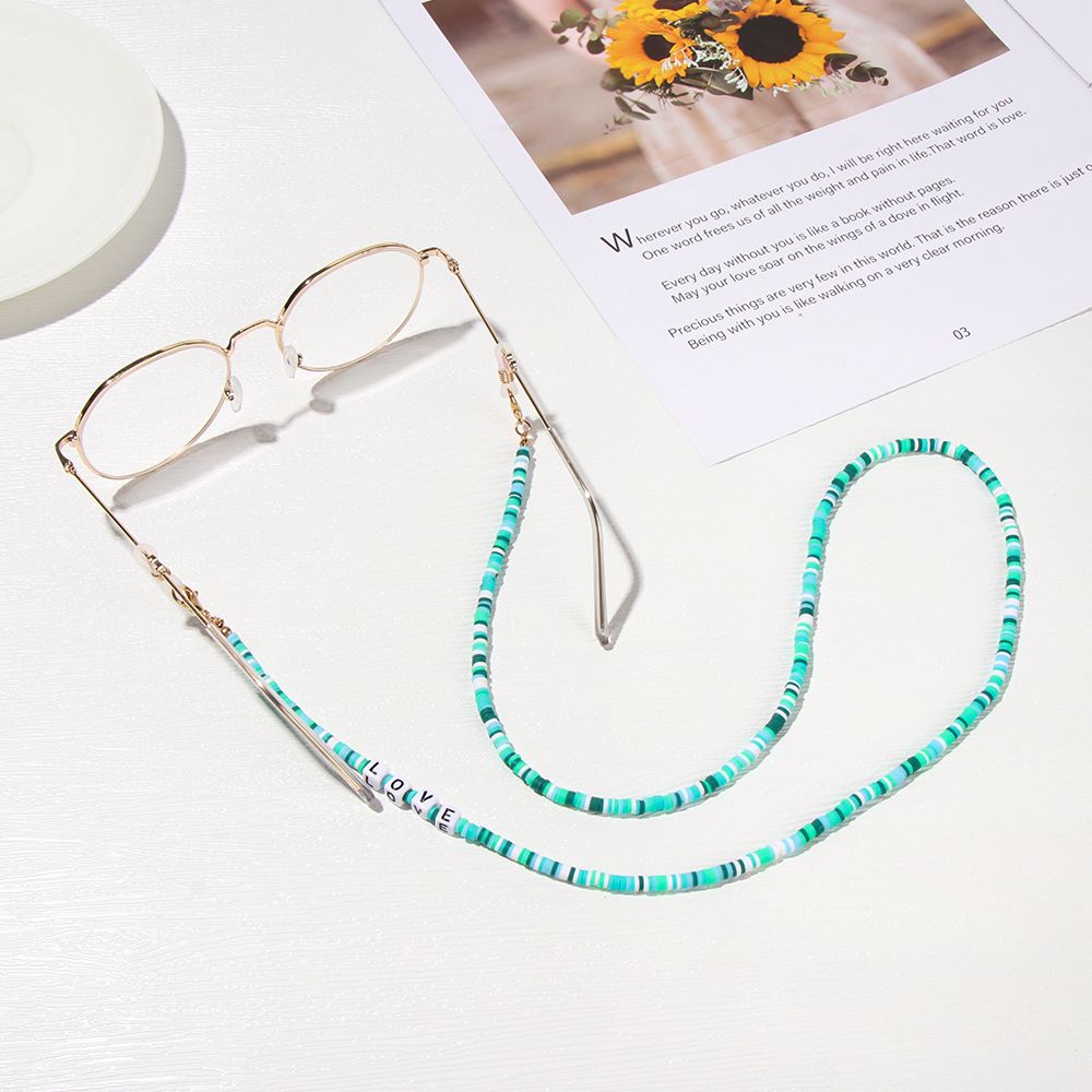 Женский Девочки Мягкая Полимерная Глина Нескользящая Цепочка для Очков Шнурок для Очков Шейный Ремешок Шнур Веревка для Солнцезащитных Очков