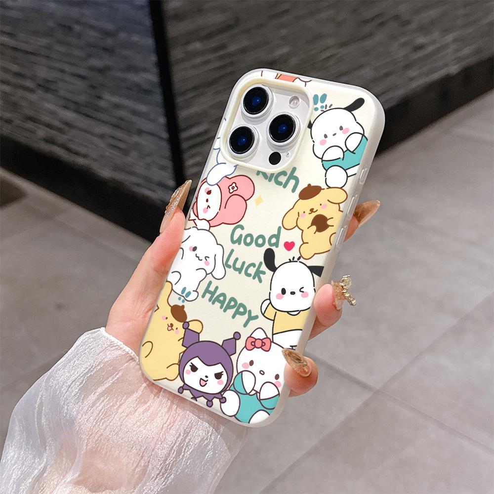 Sanrio Family Hello Kitty Kuromi Case For Xiaomi Redmi Note 15 Pro 5G 15 15C Note 14 13 12 11 10 Pro Plus 13C 5G 2 IN 1 Cover
