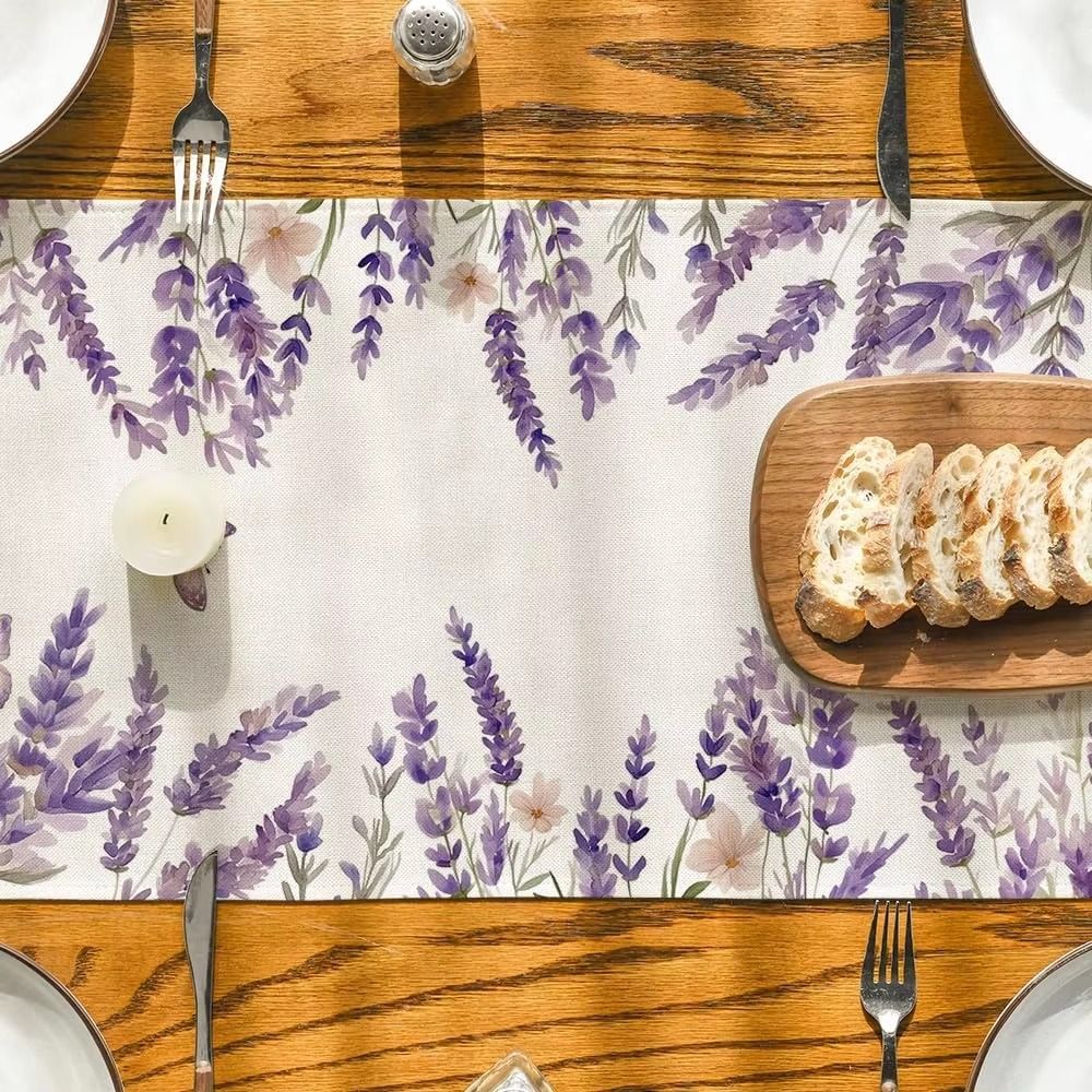 Flower Printed Table Cover Vintage Tablecloth Table Flag Linen Table Runner Table Decor