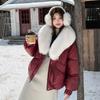 Winter Women Down Cotton Coat Streetwear Fake Fur Collar Thick Short Cotton Padded Jacket Basic Snow Warm Overcoats