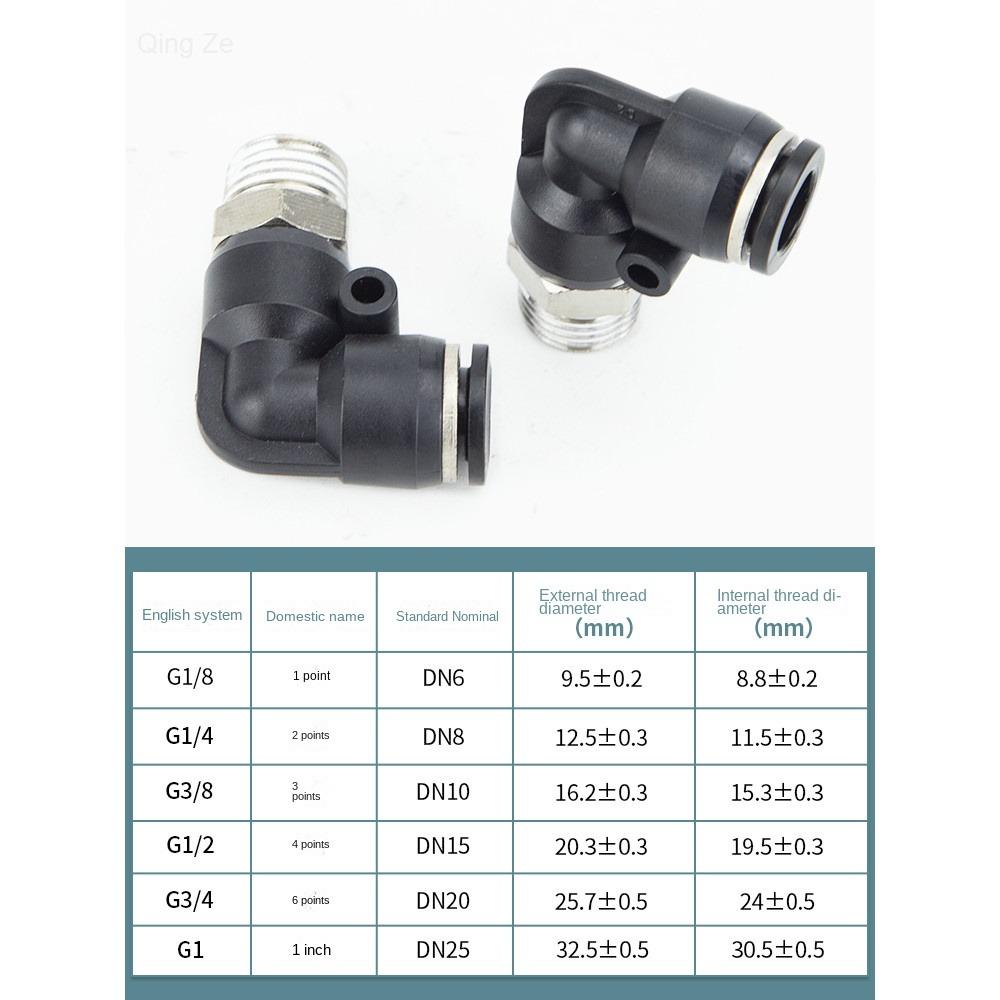 DIY быстрая вставка пневматического фитинга пневматический разъем из сплава черный локоть быстрого разъема серии PL