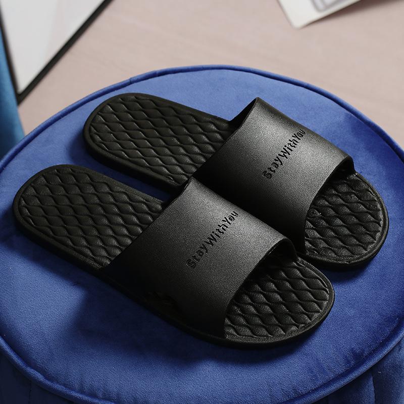 Bathroom Slippers Women's Summer Home Couple Indoor Household Water Leakage Non-slip Bath Quick-drying Cool Slippers Men