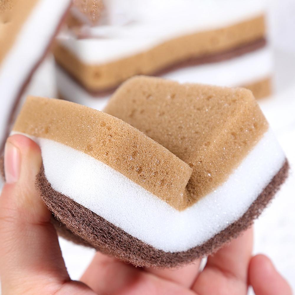 5/10/20 шт., Блок для чистки, Губка из песка и морских водорослей, Губка высокой плотности, Подходит для кухни, ванной комнаты, Чистящие средства