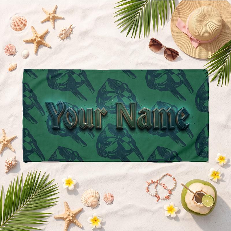 Mf Doom (1) Custom Name Beach Towel Soft Towel Gift for Beach Pool Swimming Vacation