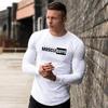 Muscleguys Осенне-зимняя мужская спортивная эластичная футболка с длинным рукавом для бега, фитнеса и тренировок