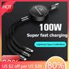 QCM3 Горячая Новинка 100 Вт USB на Type-C Micro Lightning 3-в-1 Быстрое Зарядное Устройство Кабель для Mercedes Benz AMG W204 W205 W203 W211 W212 W2